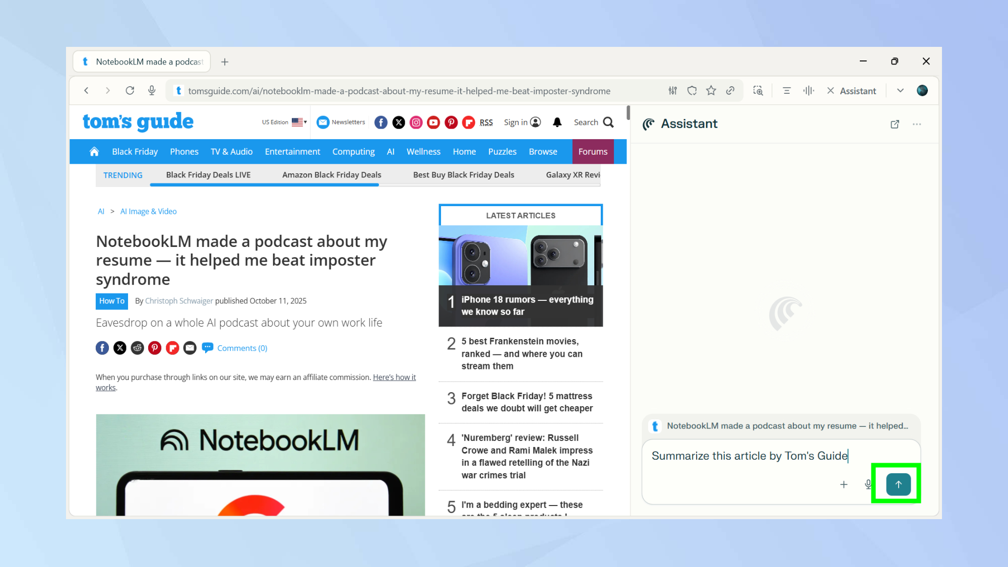 Résumer des articles à l'aide de Comet