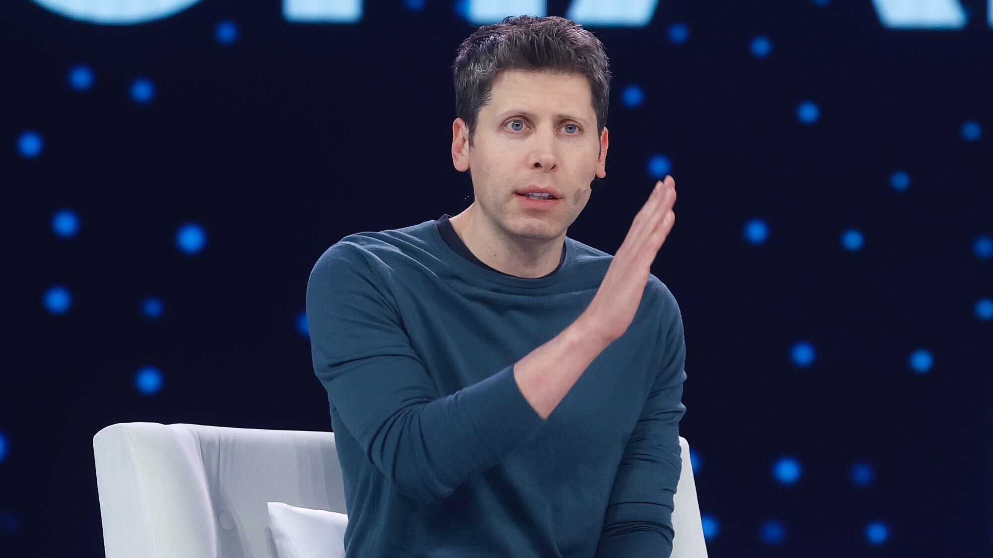 Sam Altman lors d'une conférence de presse