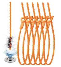 VILINLEE Lot de 6 déboucheurs de canalisations serpent VILINLEE Lot de 6 déboucheurs de canalisations serpent