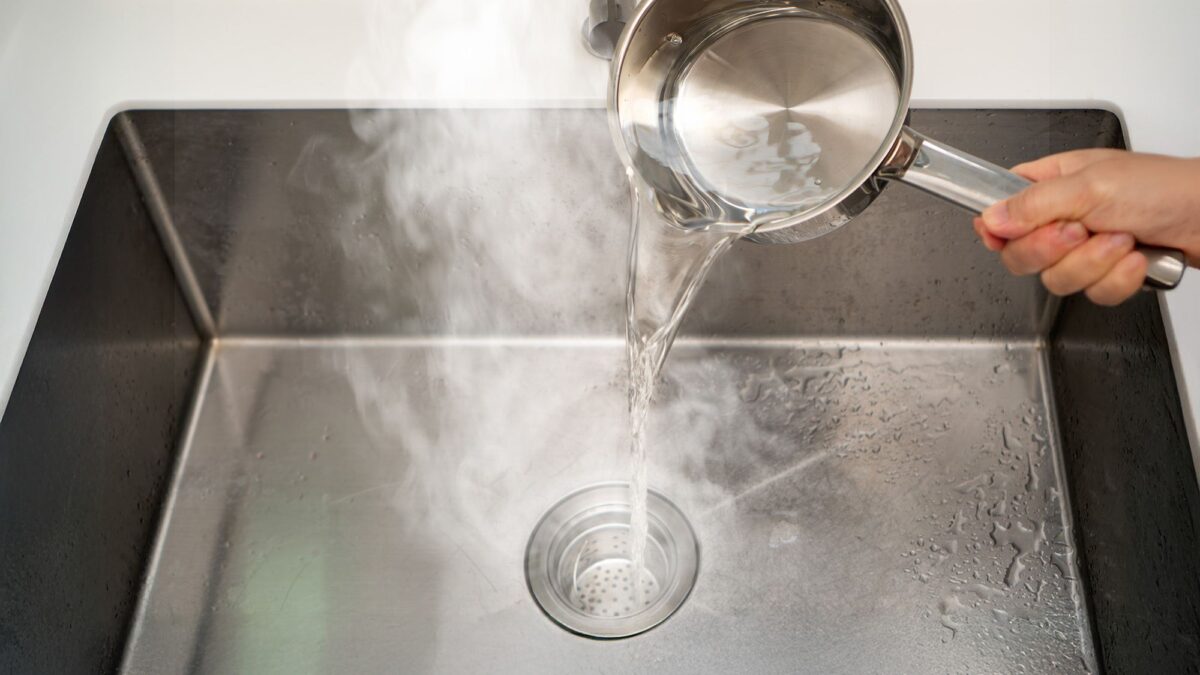 Vous ne devriez pas verser d’eau bouillante dans vos égouts, mais à quel point est-il trop chaud ? J'ai demandé à un plombier image-33877