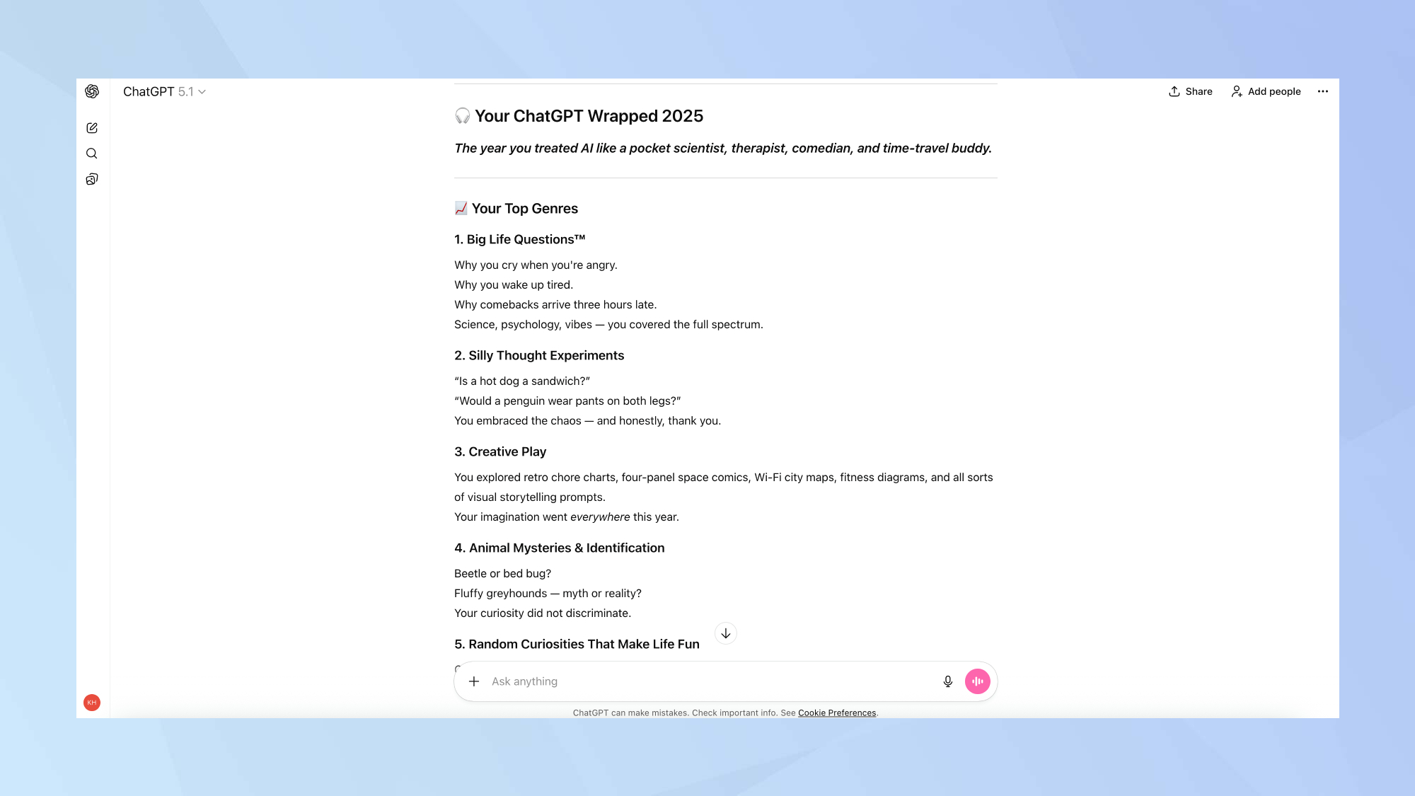 ChatGPT Résultats enveloppés