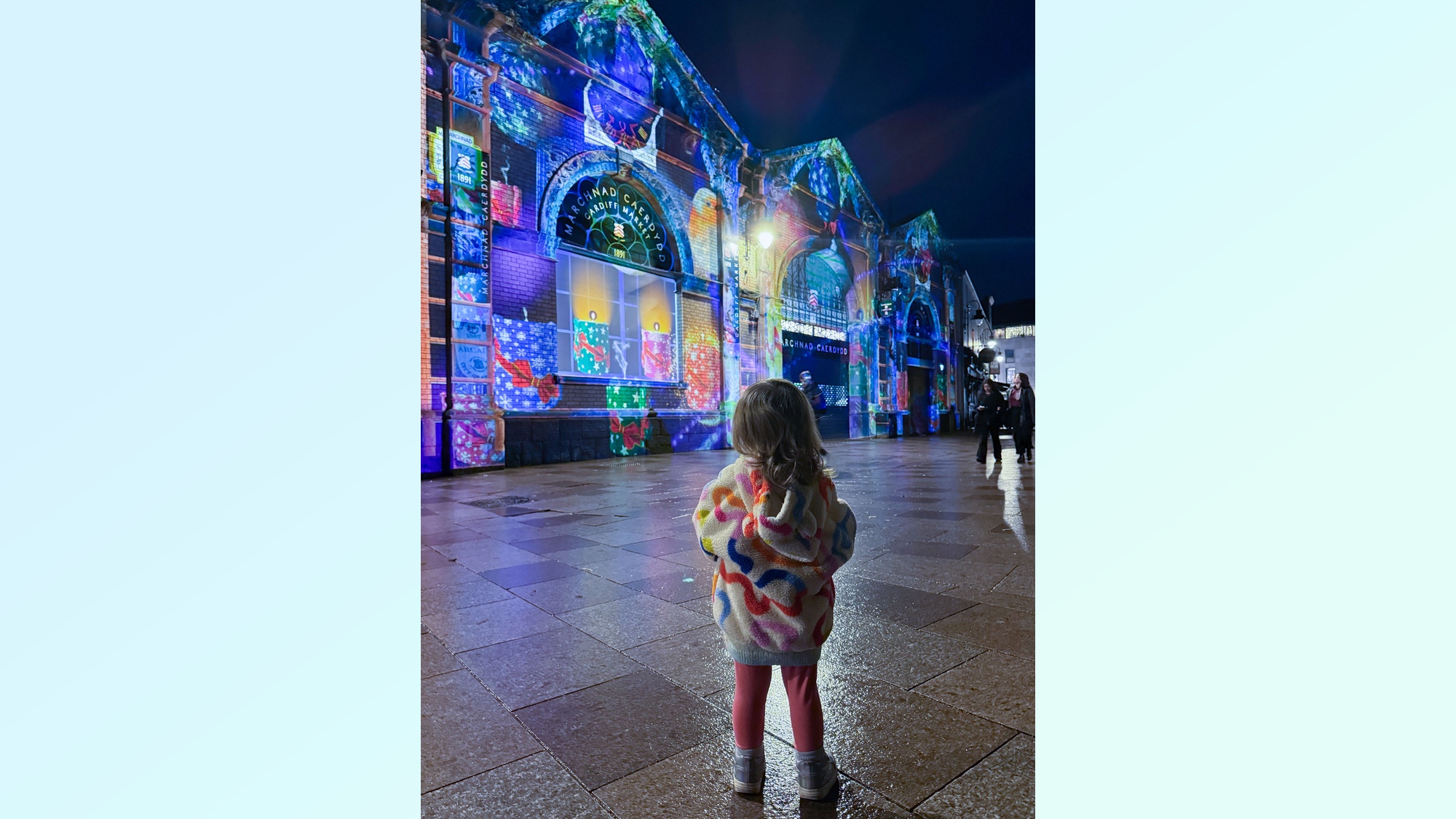 décorations de vacances prises en mode nuit