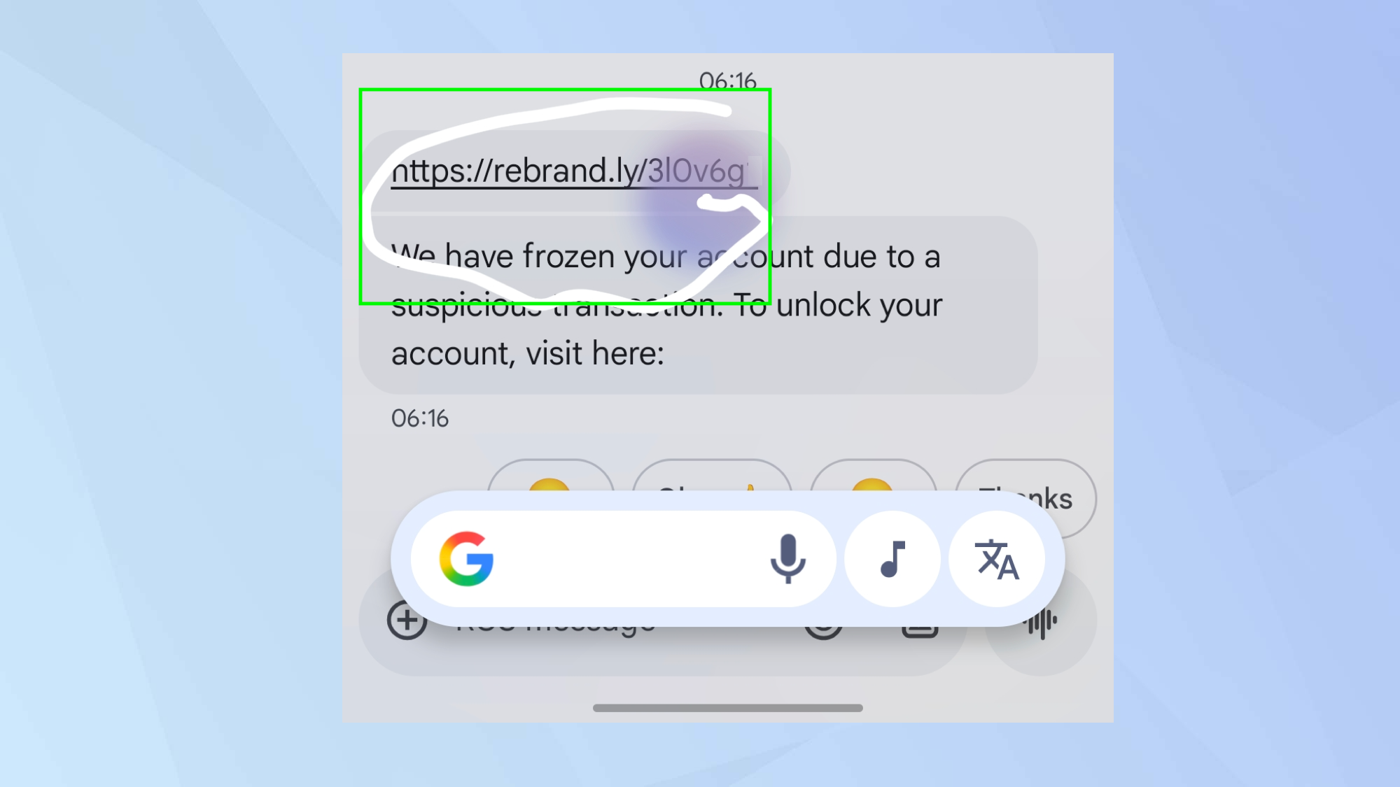 Comment faire un cercle pour rechercher pour détecter les escroqueries
