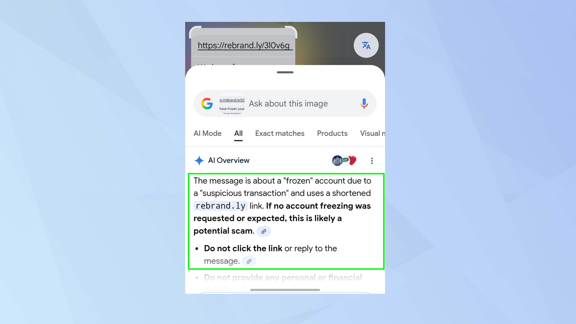 Comment faire un cercle pour rechercher pour détecter les escroqueries