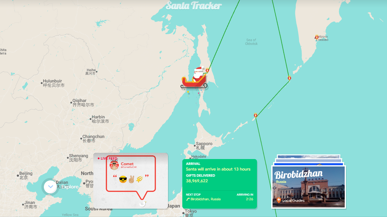 Traqueur Google du Père Noël