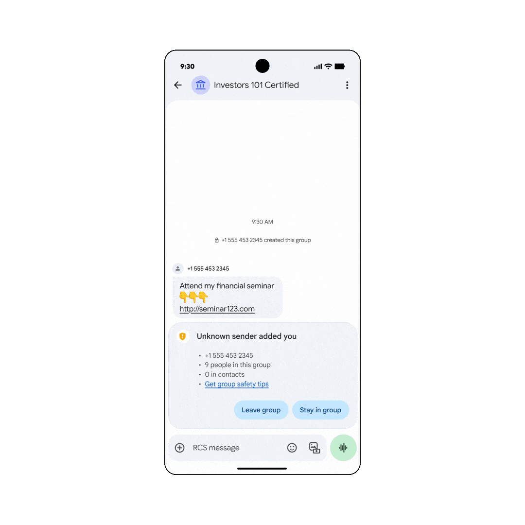 Laisser un message de groupe