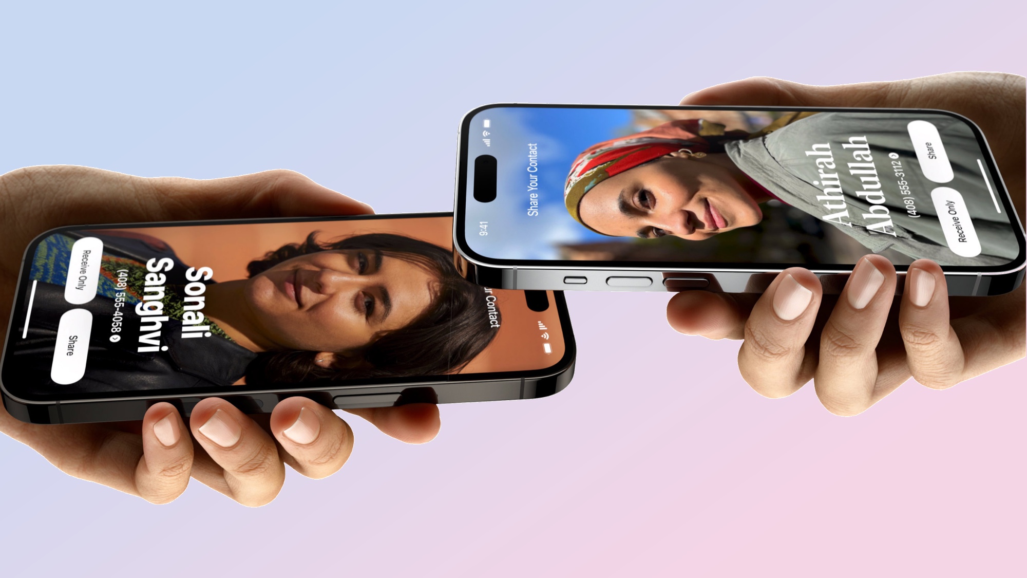 Partage de contacts iOS 17 AirDrop