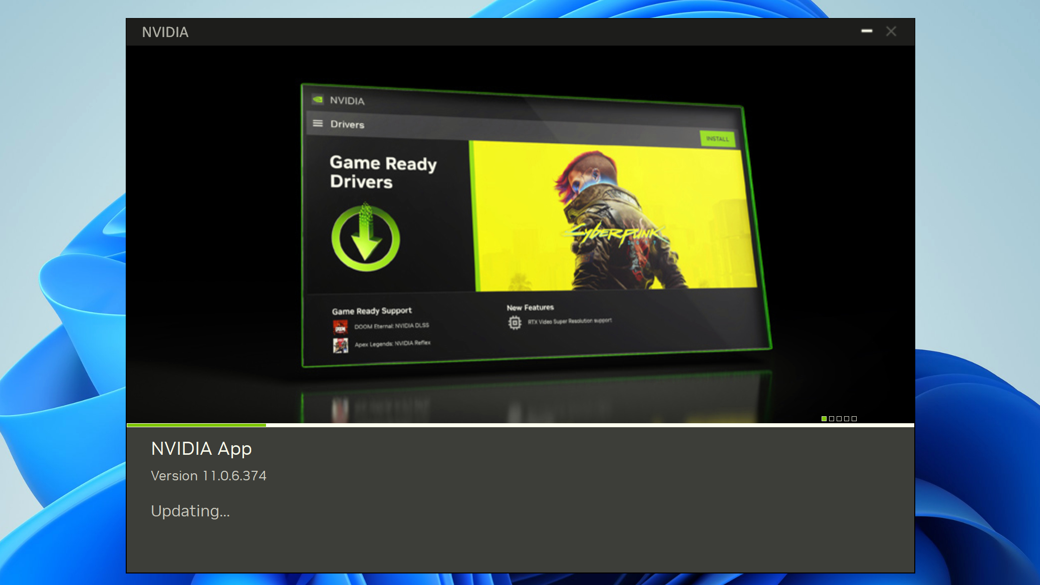 L'application Nvidia en action