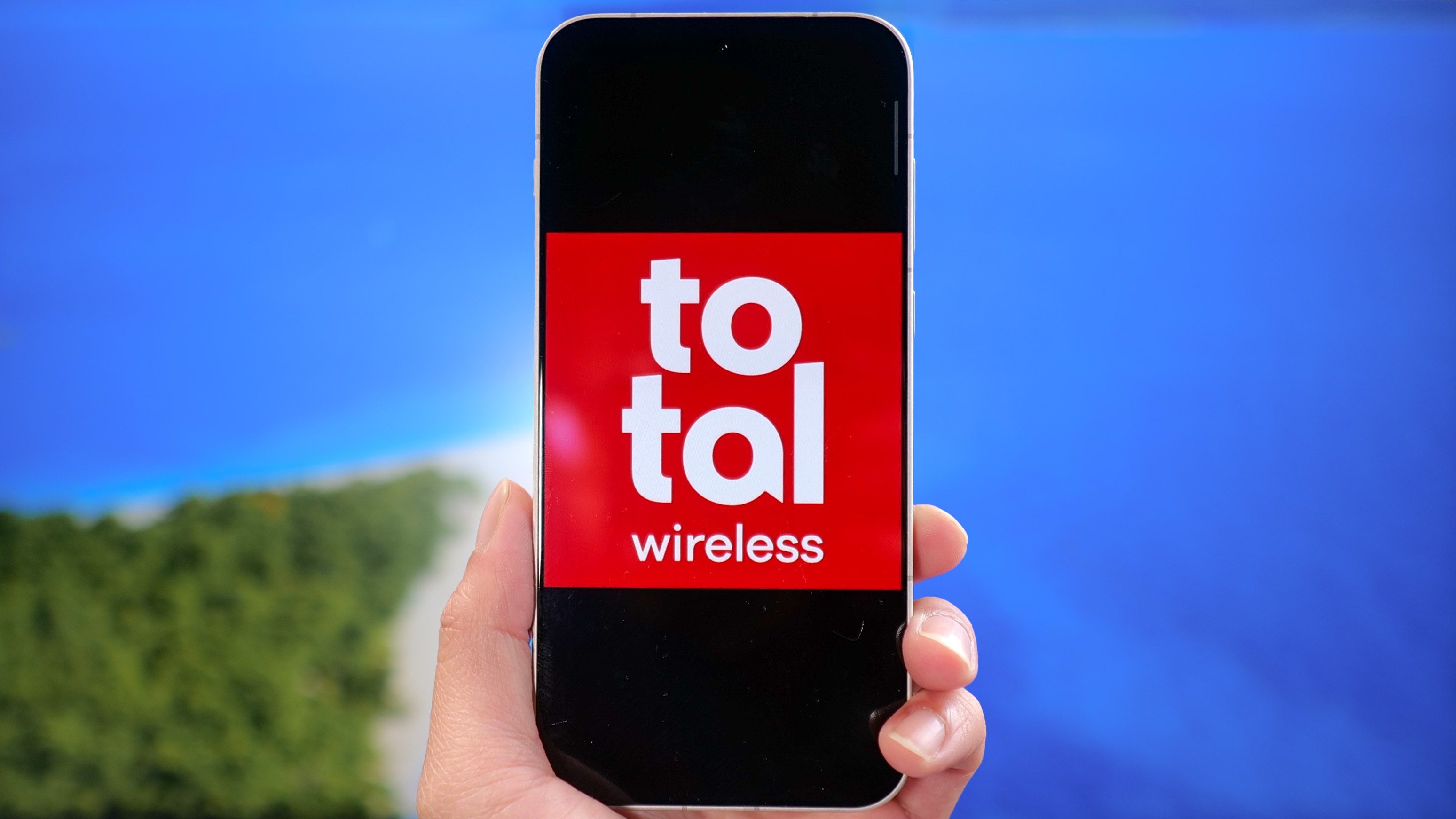 Total Wireless affiché sur un téléphone.