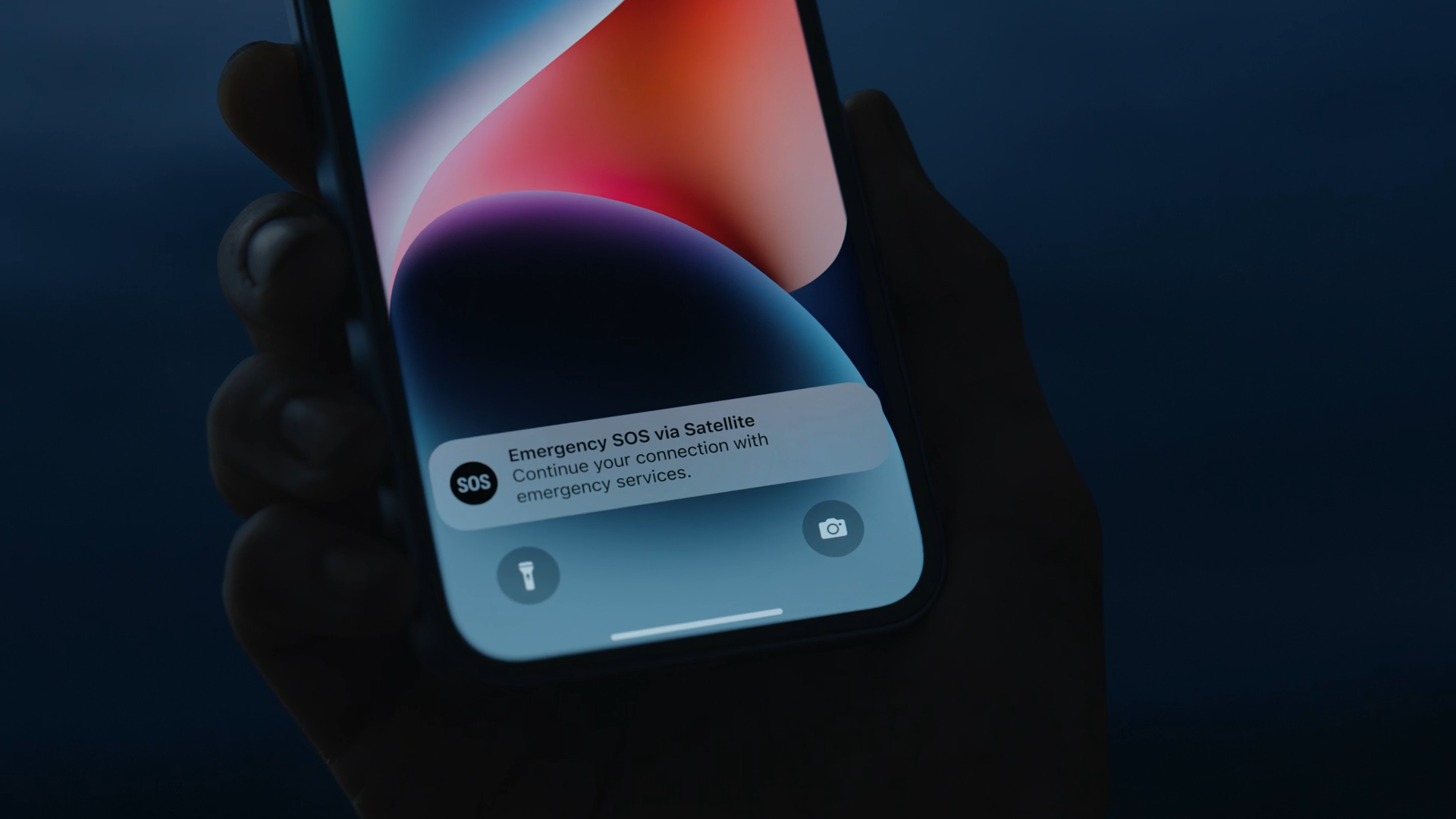 Image de la fonction SOS d'urgence via satellite de l'iPhone 14