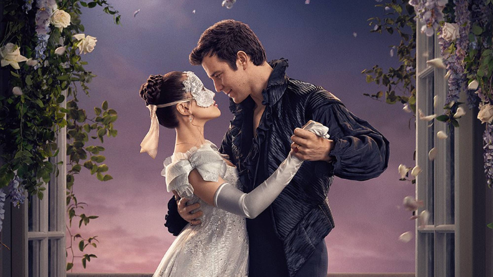 Yerin Ha dans le rôle de Sophie Baek et Luke Thompson dans le rôle de Benedict Bridgerton dans