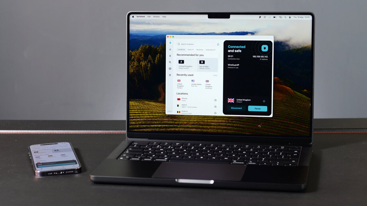 Surfshark sur Mac et iPhone