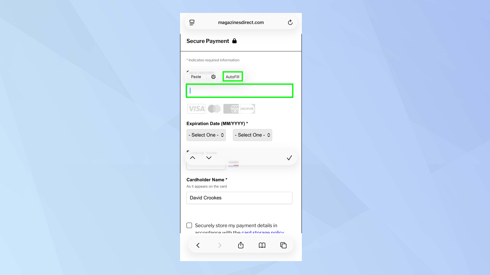 Comment gagner du temps en remplissant automatiquement les détails de votre carte de paiement dans iOS 26