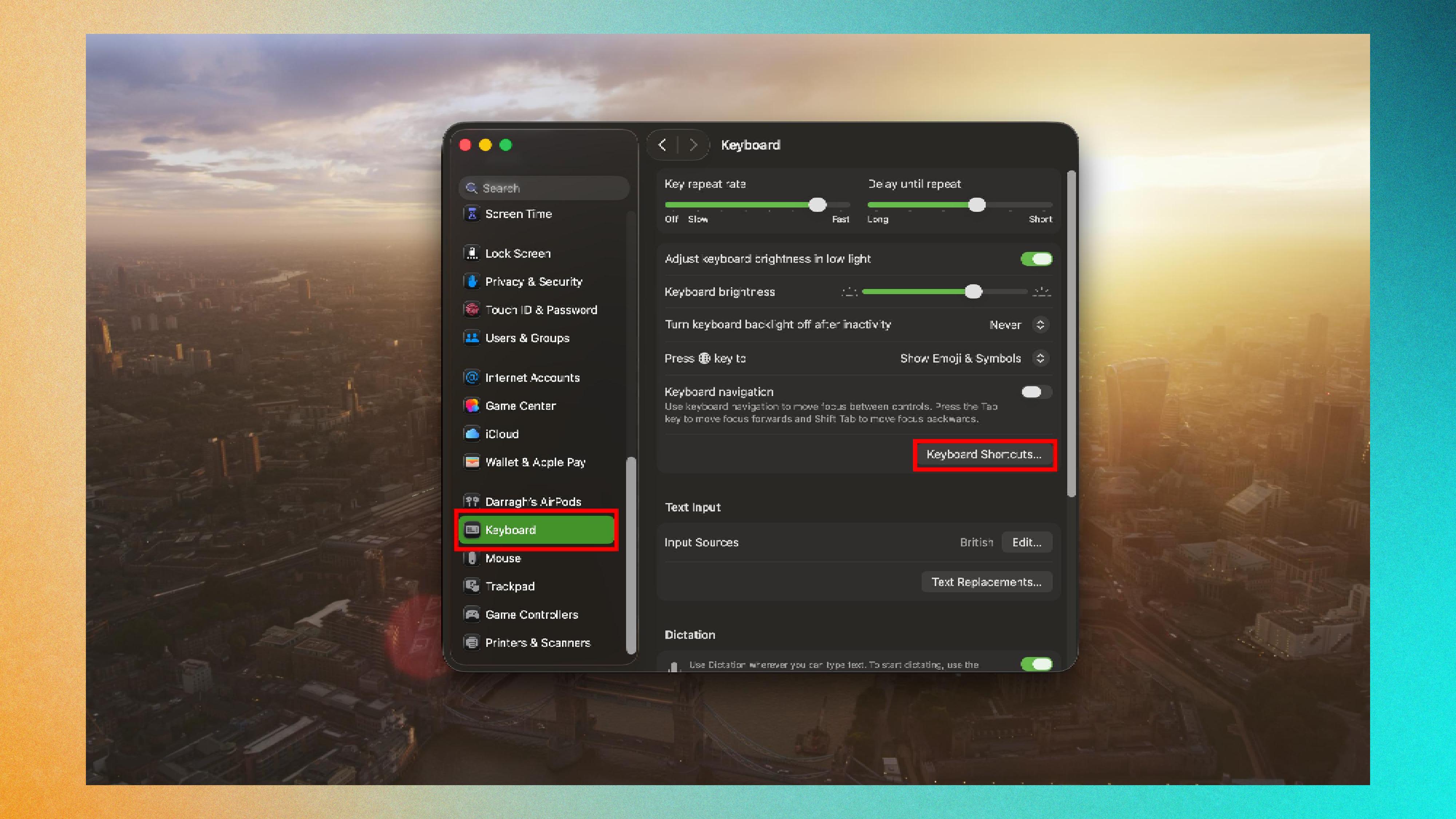 Capture d'écran de l'outil de synthèse Mac