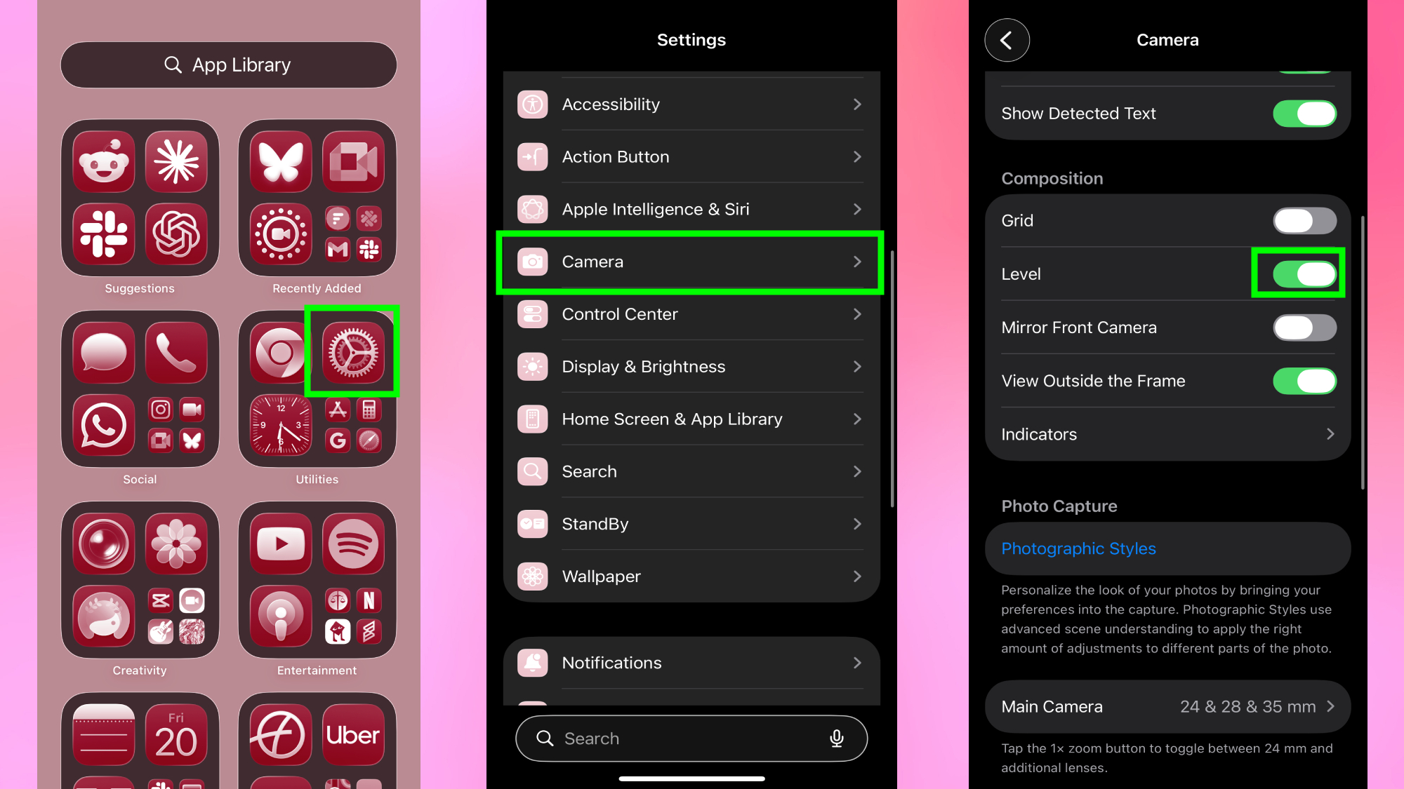 Comment activer le niveau sur iPhone