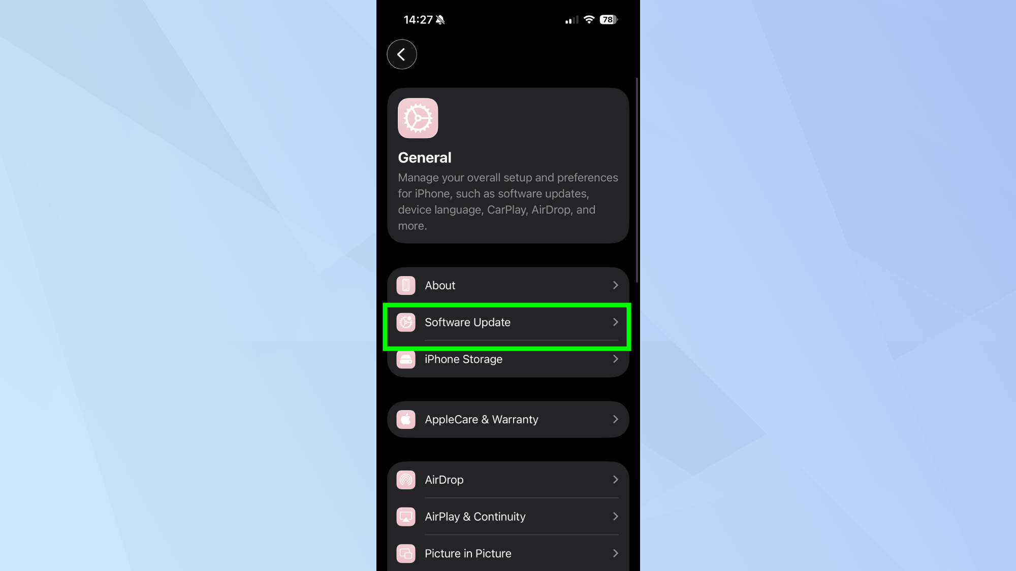Mise à jour du logiciel iPhone