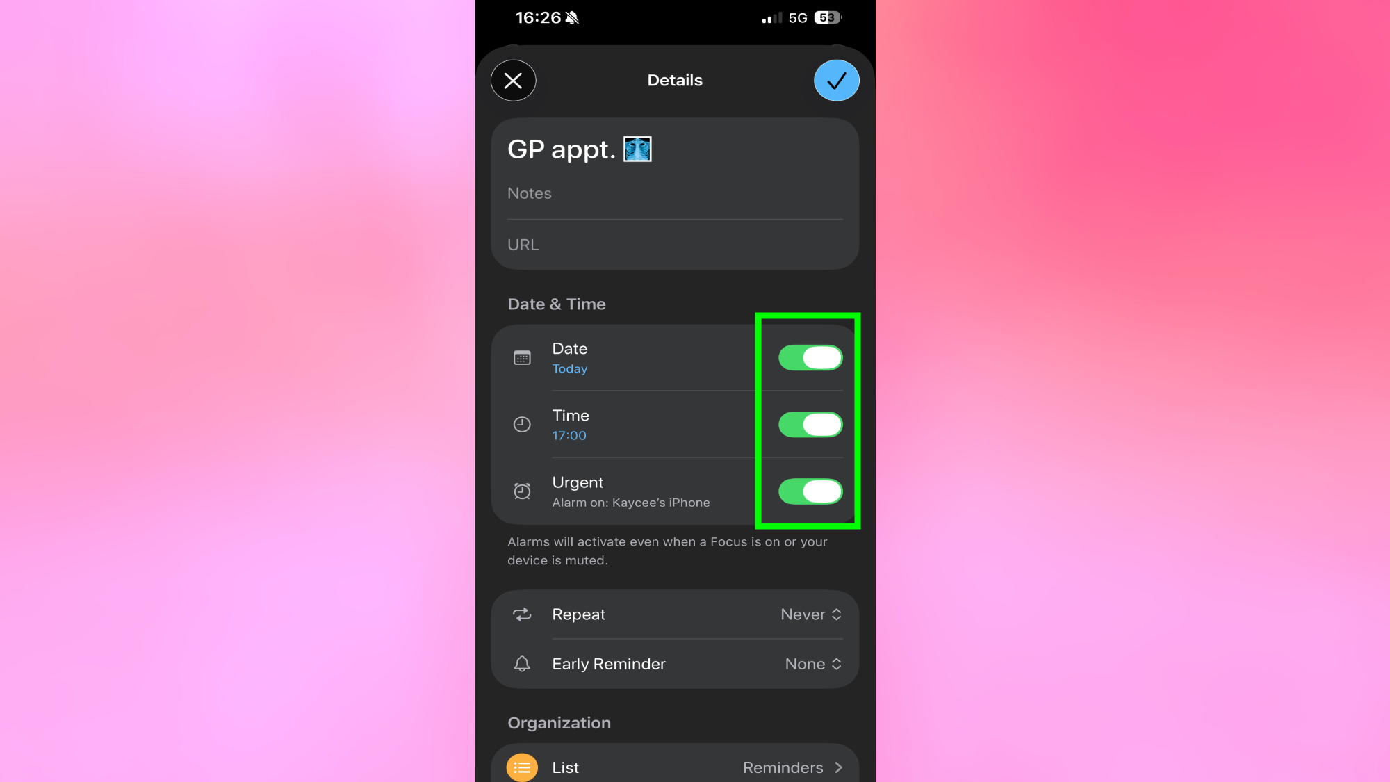 Rappels urgents sur iPhone