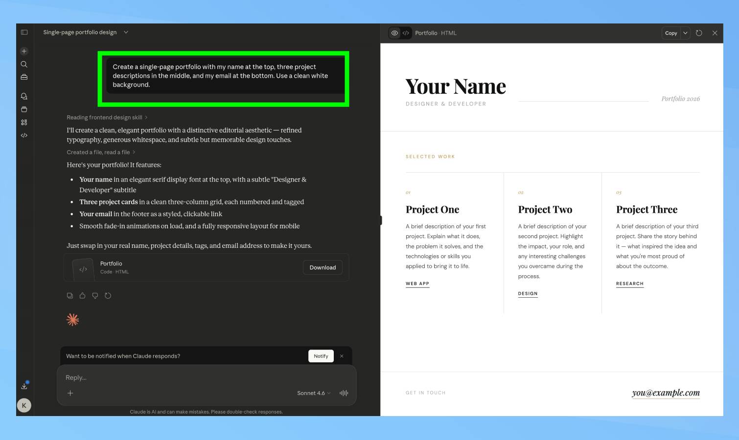 Invite spécifique au codage vibratoire dans Claude