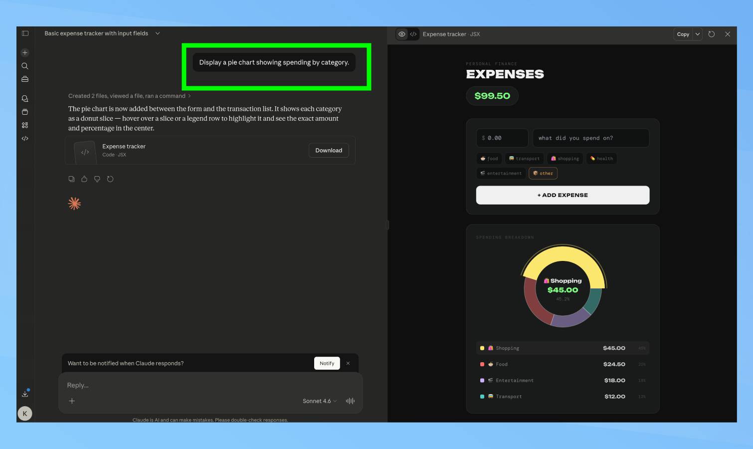 Invite de codage d'ambiance étendue dans Claude