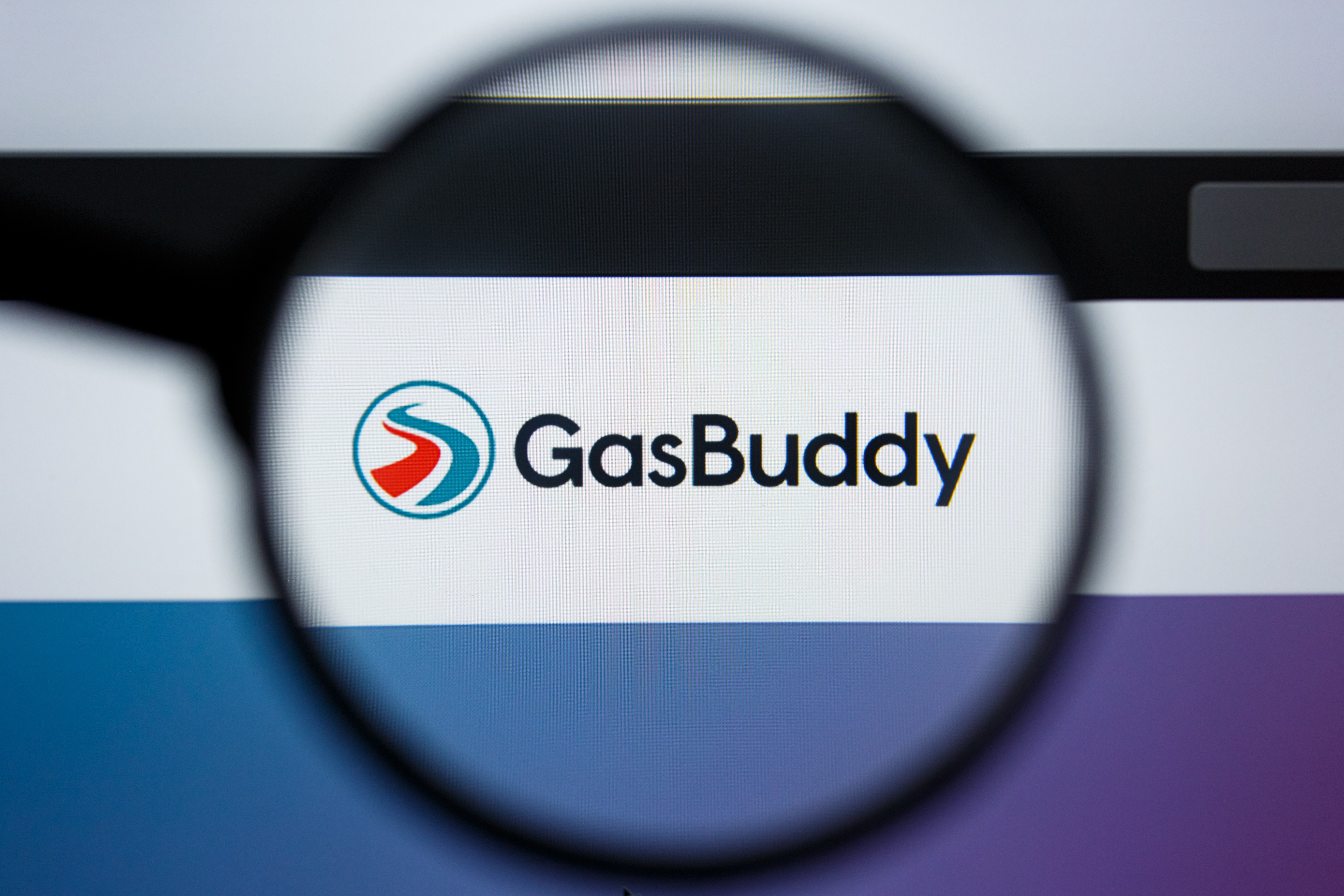 gasbuddy sur un écran d'ordinateur