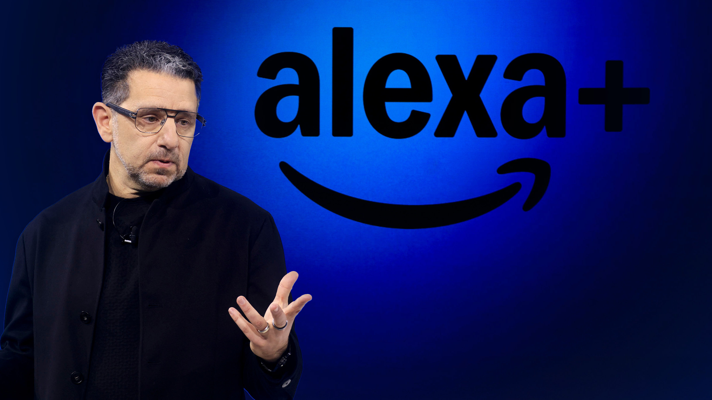 Logo Amazon Alexa+ avec Panos Panay