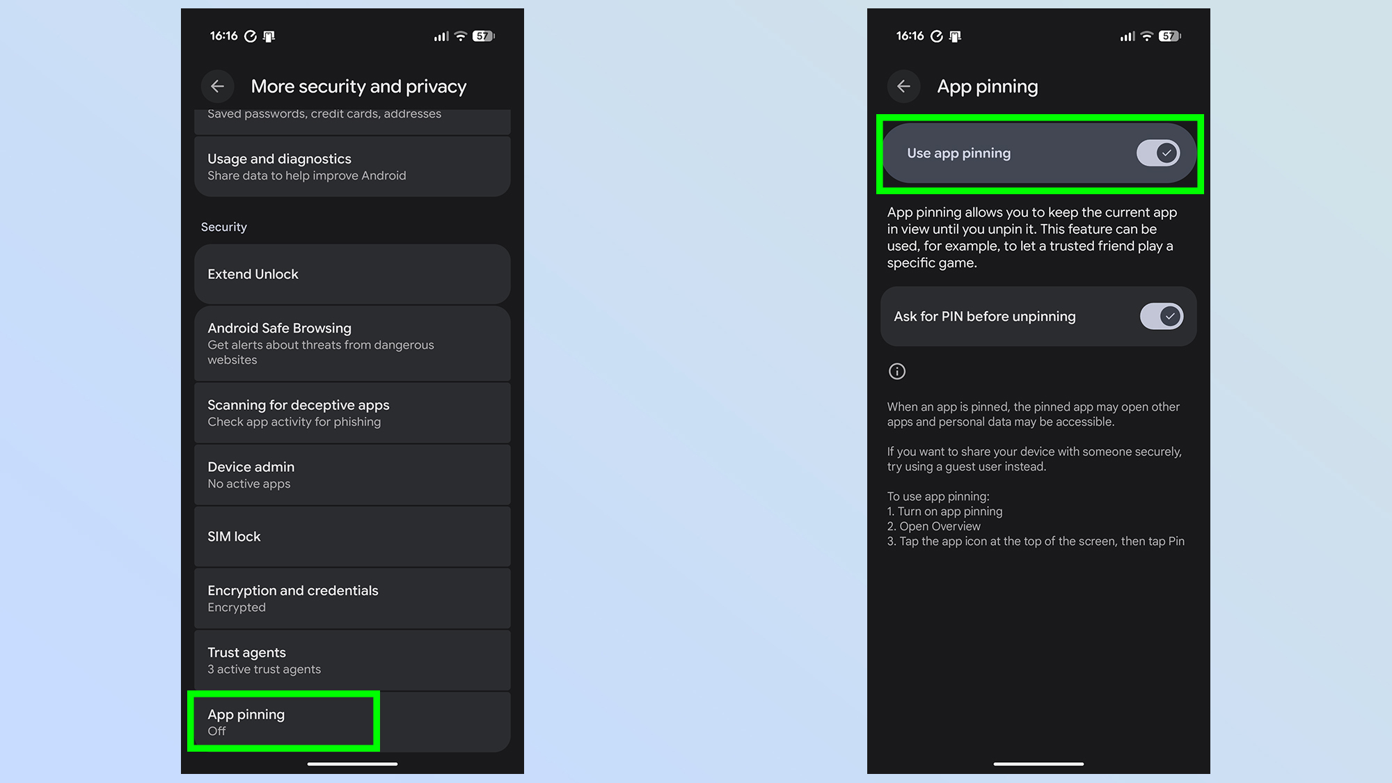 comment épingler des applications sur Android