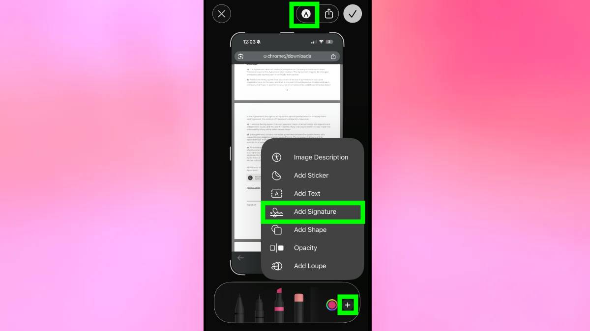 Ajouter une signature sur iPhone