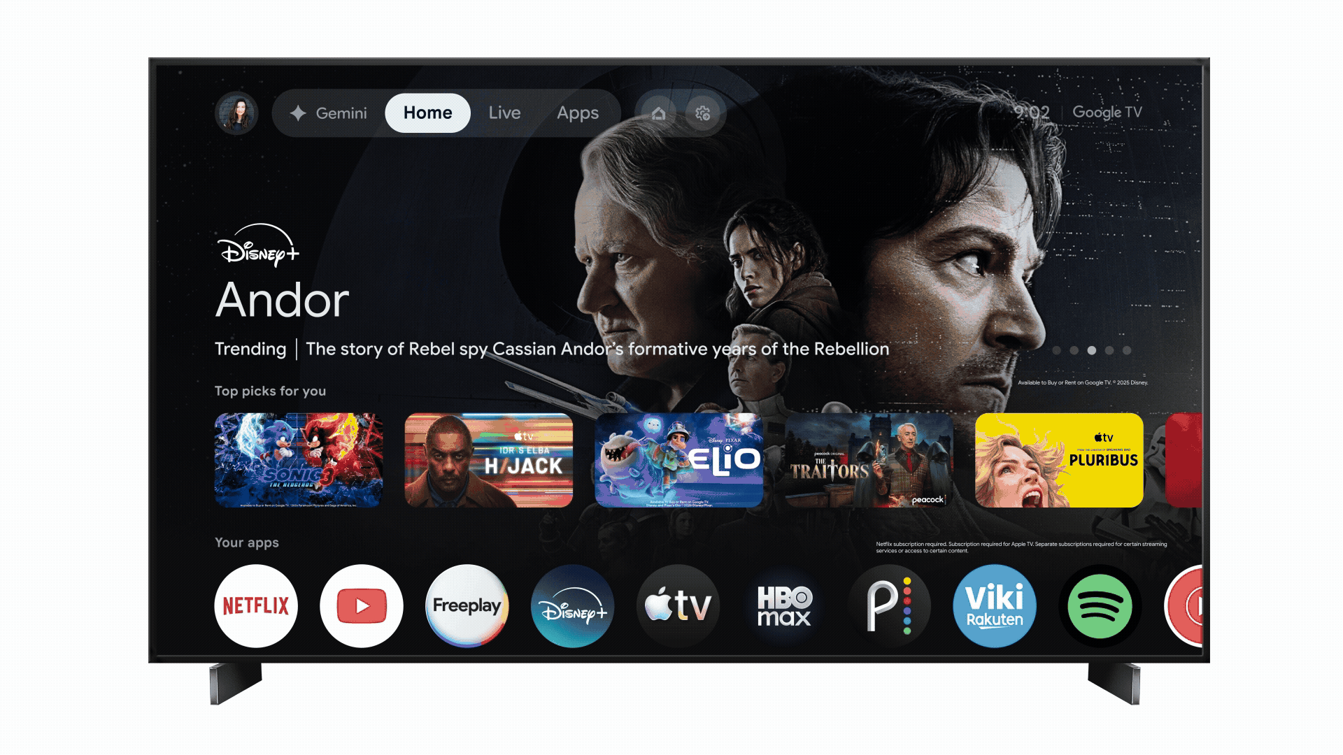 Mises à jour de Google TV Gemini
