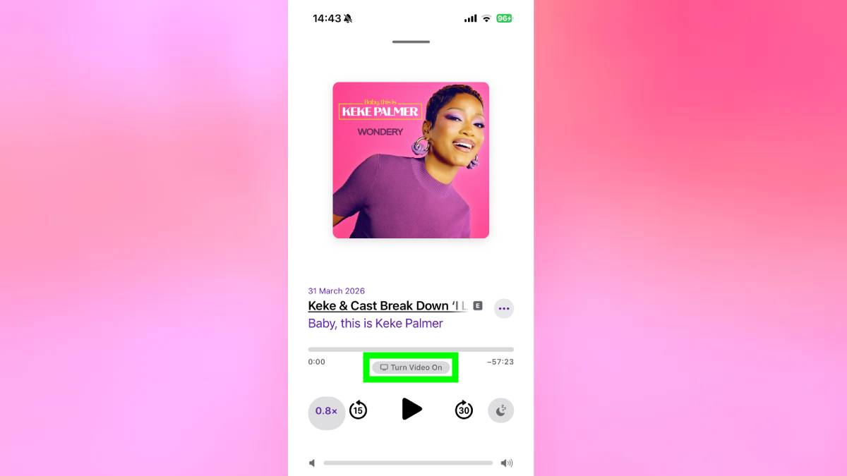 Activer la vidéo mis en évidence dans les podcasts Apple sur iPhone