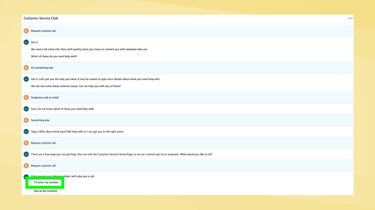 Je vais entrer mon numéro sur Amazon