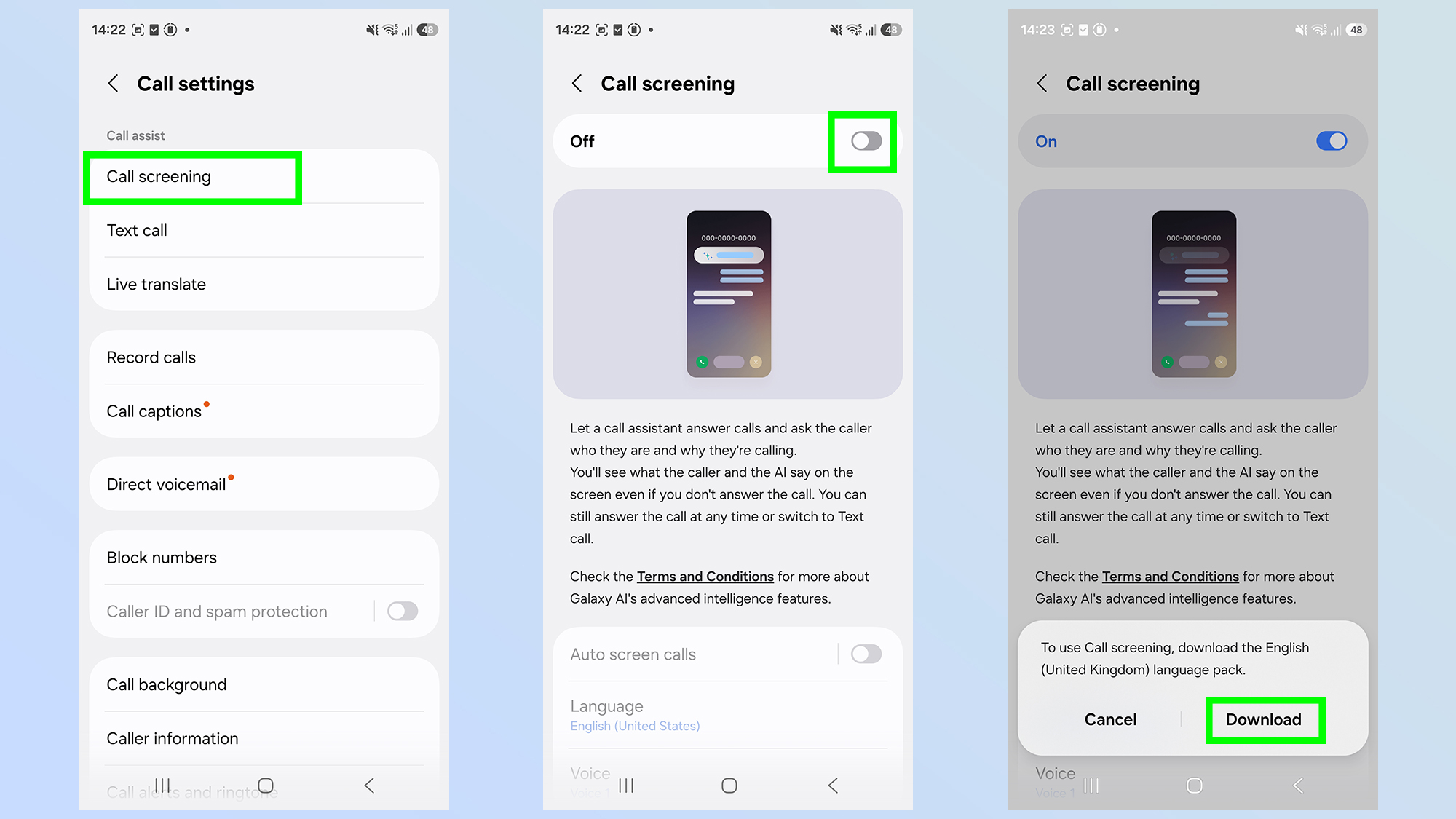 comment configurer le filtrage des appels sur le Galaxy S26