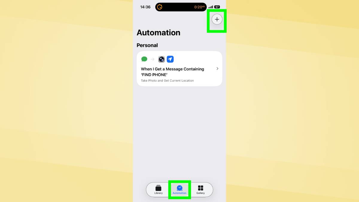 Automatisations sur iPhone mises en évidence