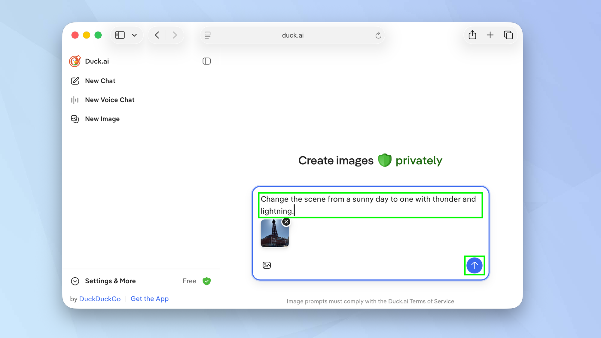 Modifiez des images dans DuckDuckGo à l'aide d'une IA anonyme