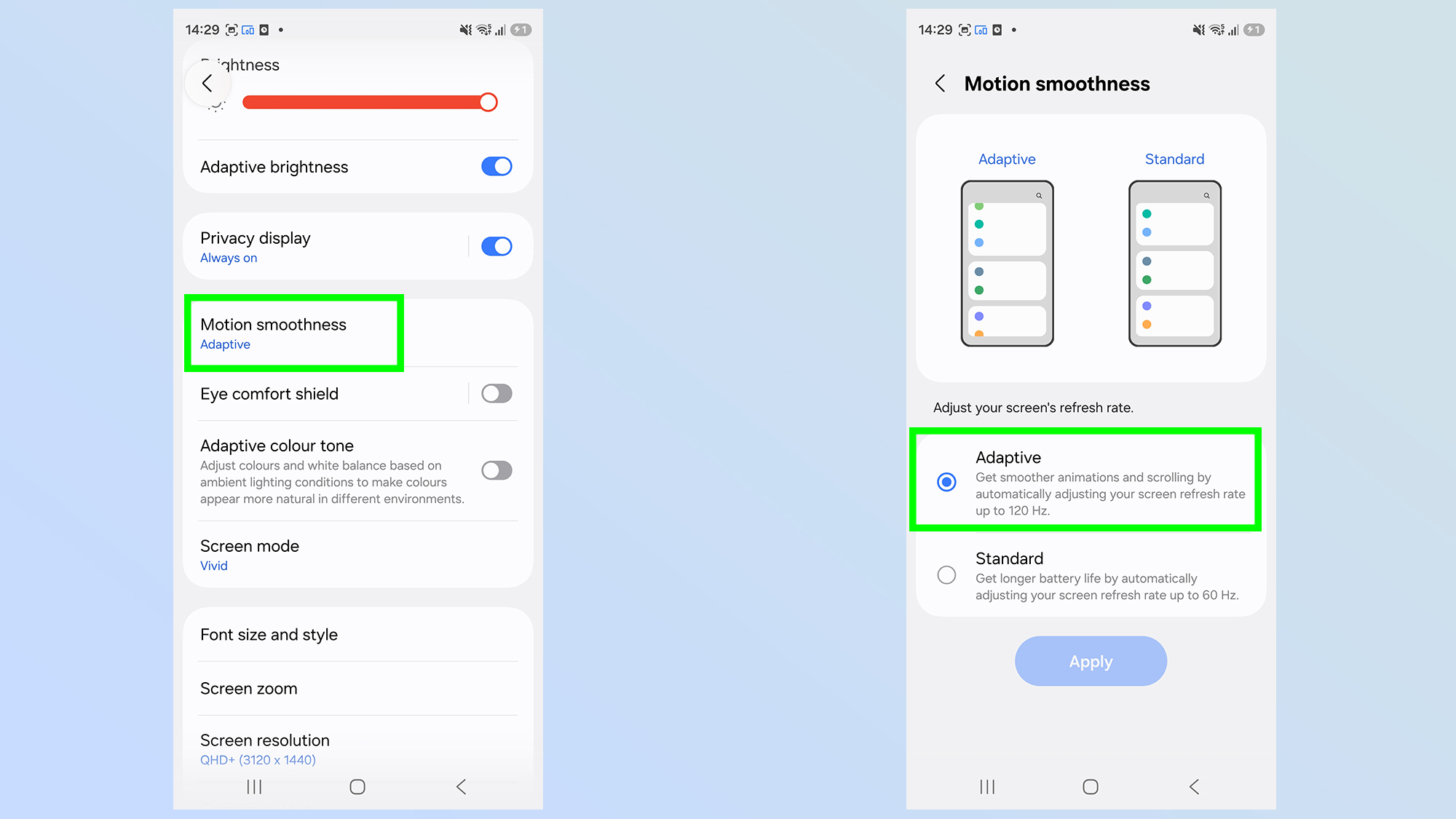 comment changer la résolution de l'écran sur le Galaxy S26 Ultra