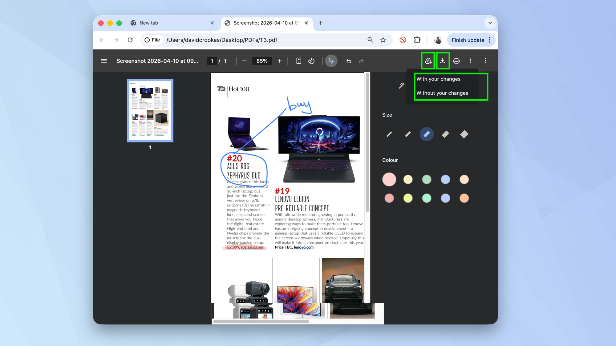 Vous pouvez annoter des PDF à l'aide de la visionneuse PDF dans Chrome. voici comment