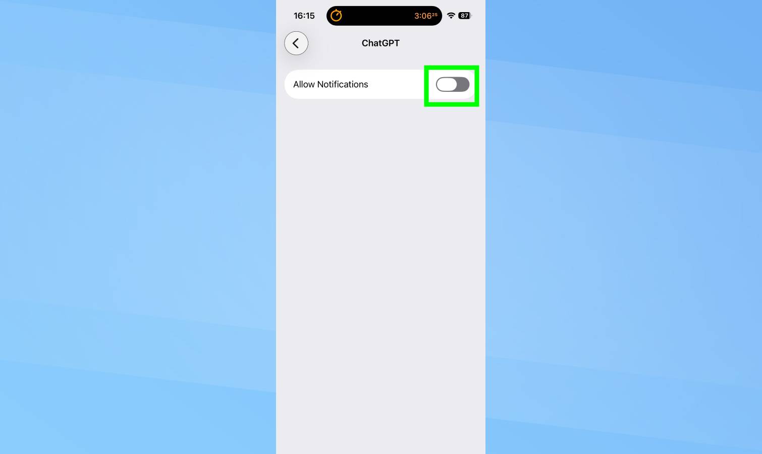 Autoriser les notifications désactivées sur iPhone
