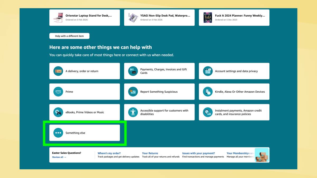 Autre chose mis en évidence sur Amazon