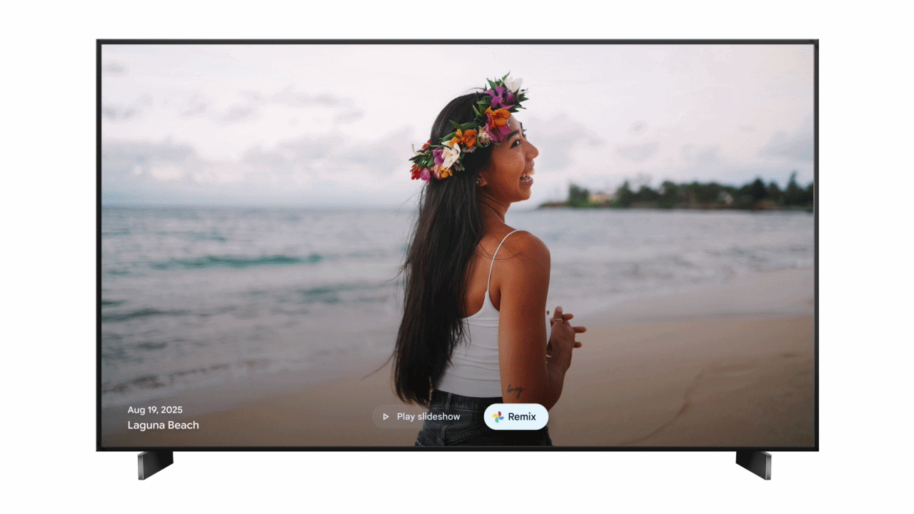 Remix de Google Photos sur Google TV