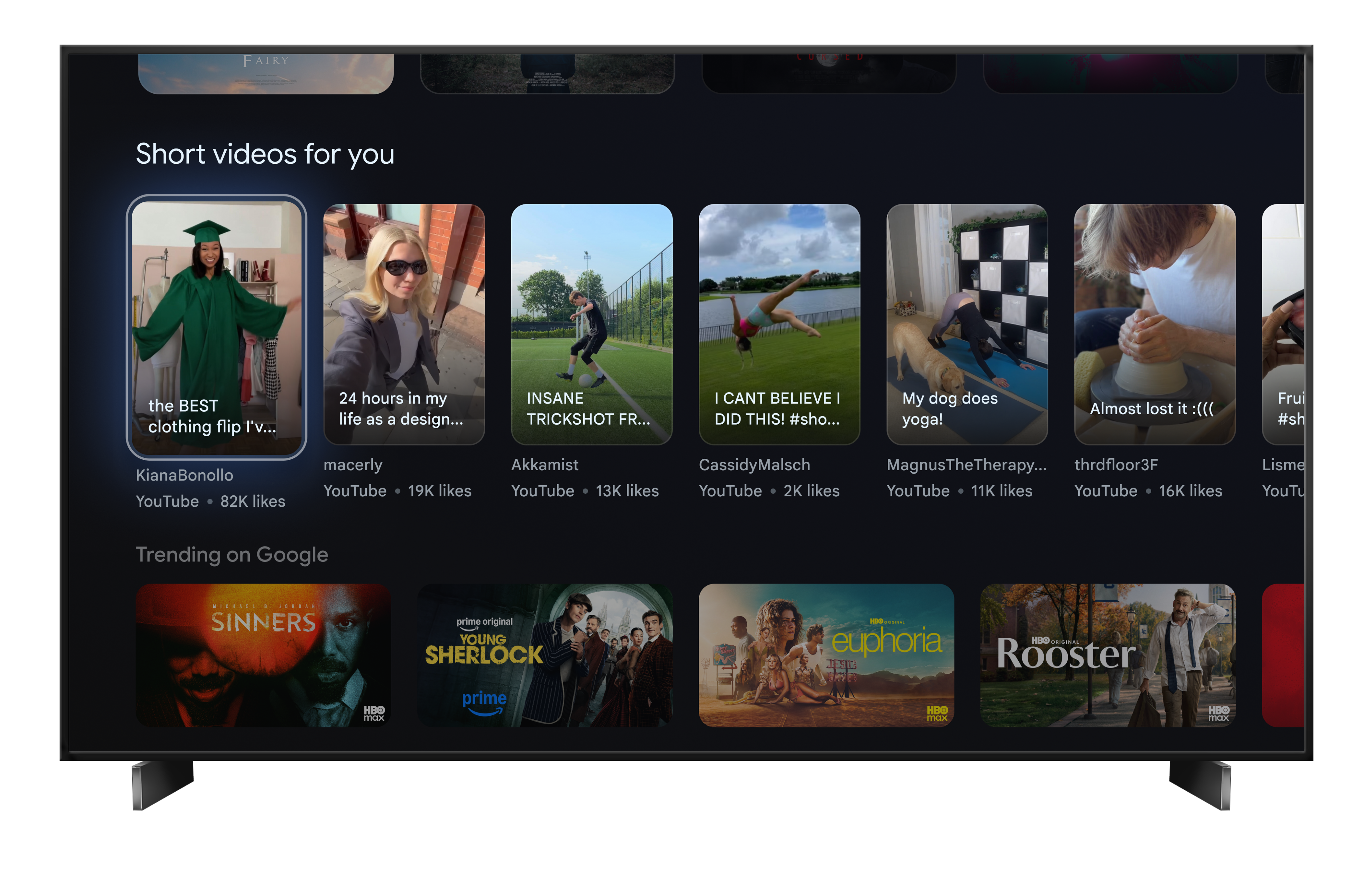 Short YouTube Google TV