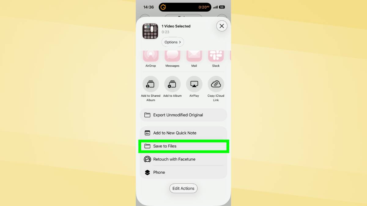Enregistrer dans des fichiers sur iPhone