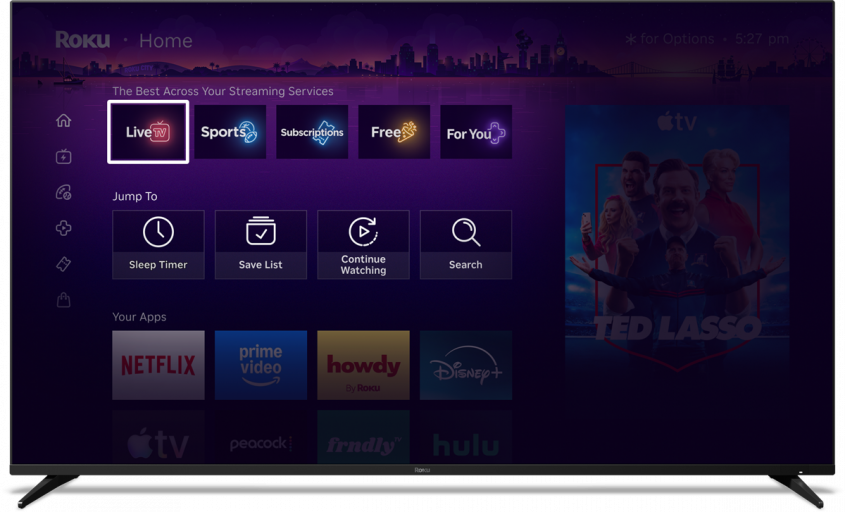 Raccourcis Roku