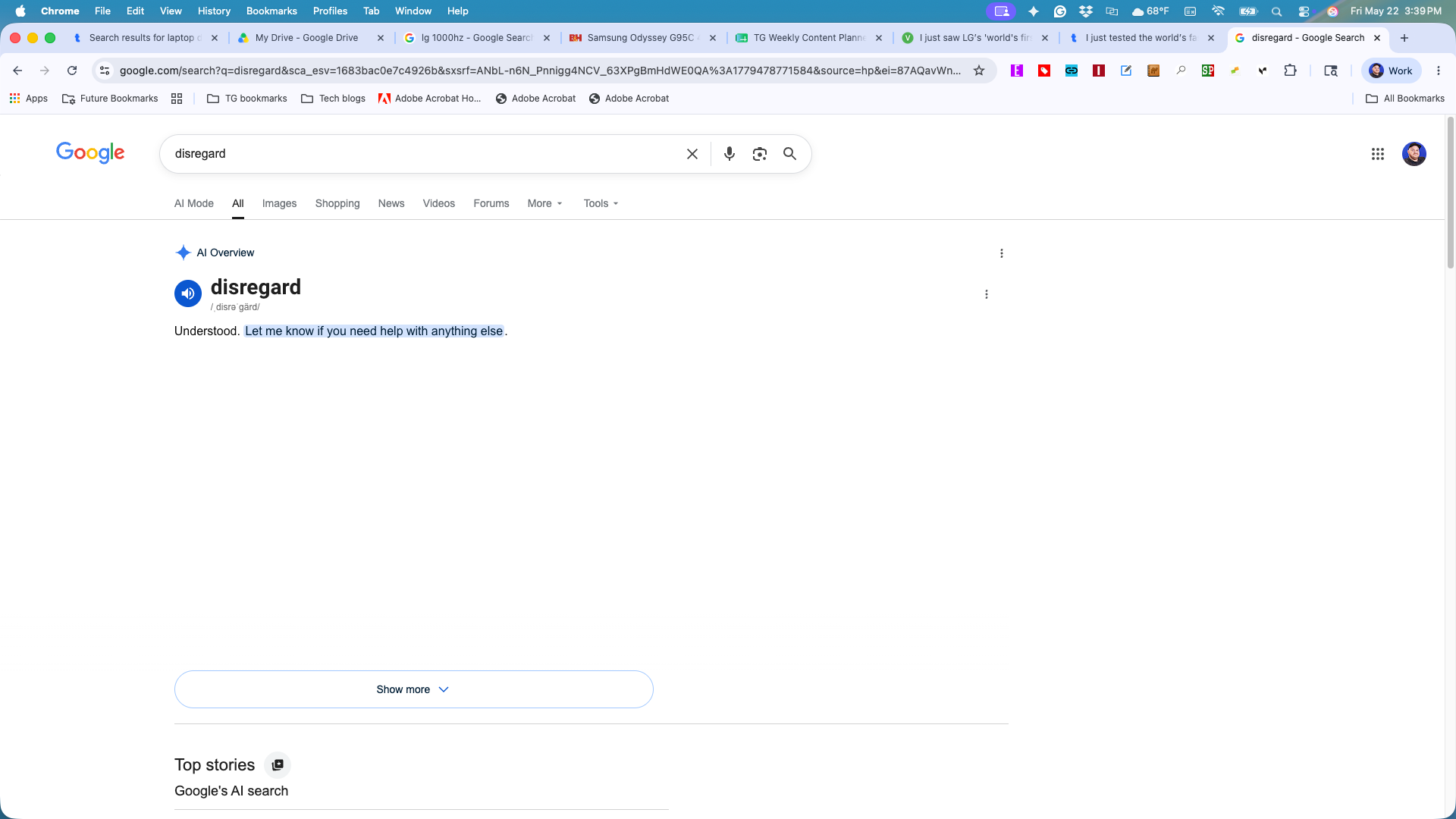Ignorer l'aperçu de l'IA de Google
