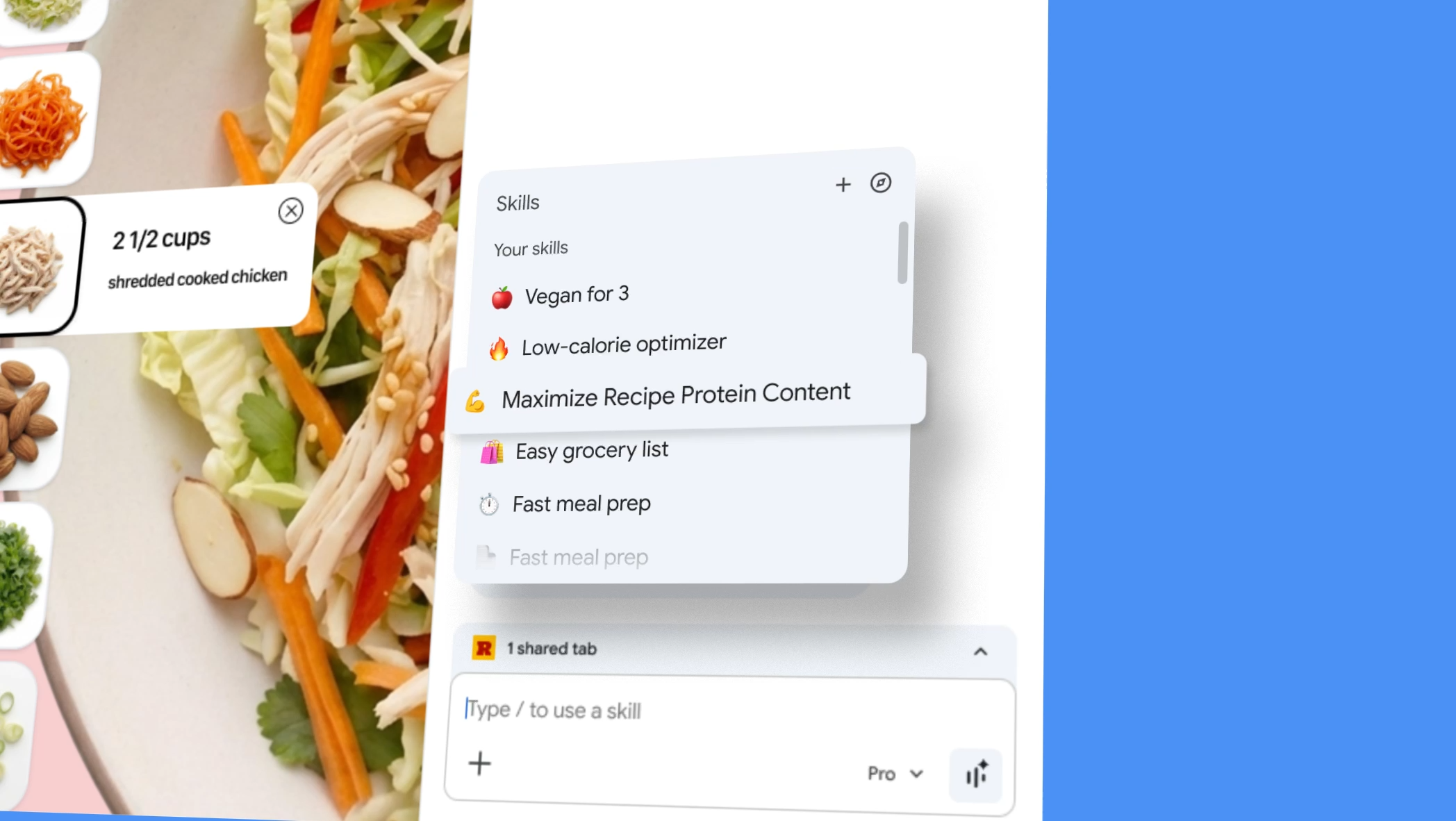 Capture d'écran d'une vidéo montrant le fonctionnement des compétences dans Chrome