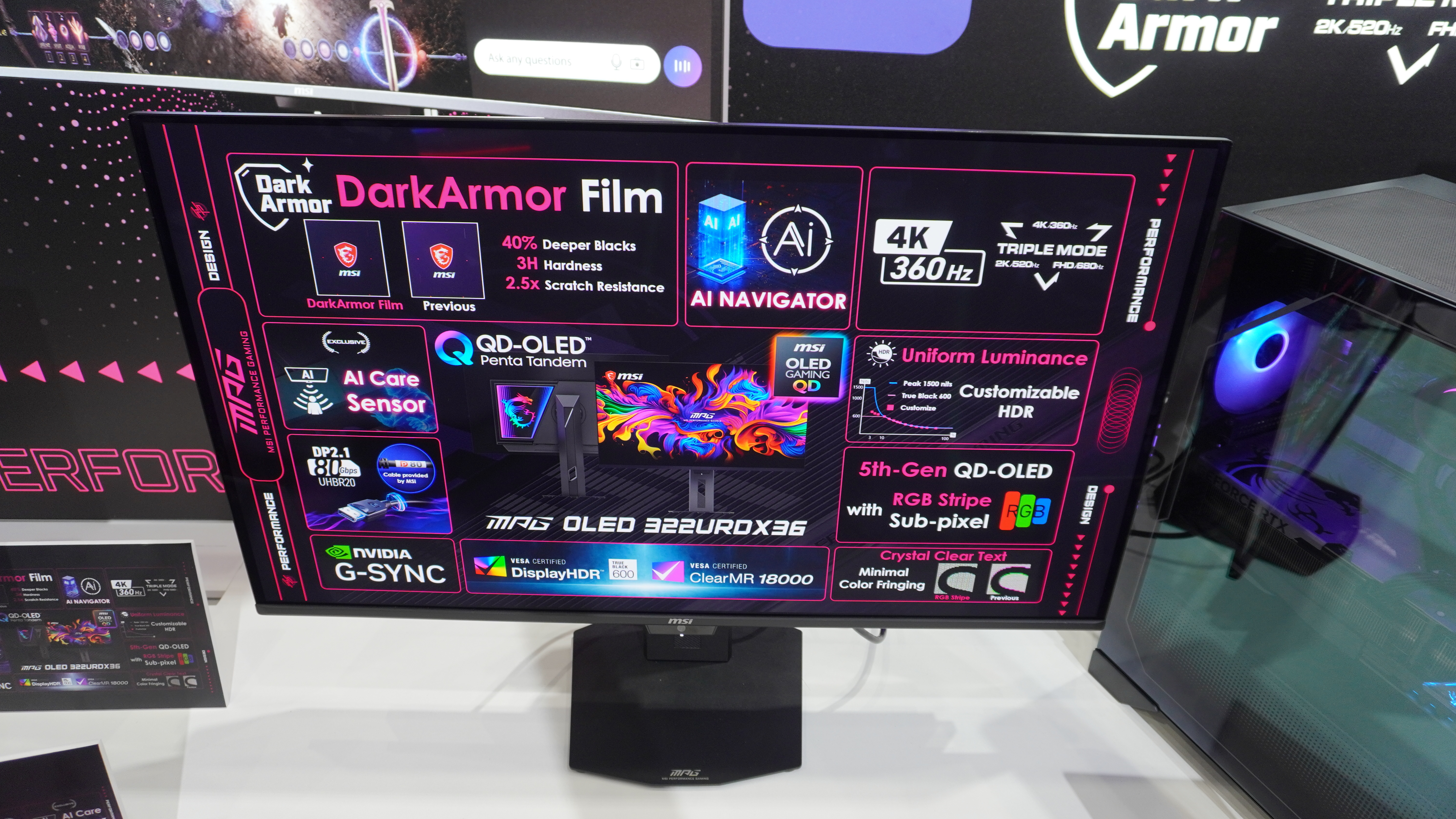 Moniteur de jeu QD-OLED triple mode MSI