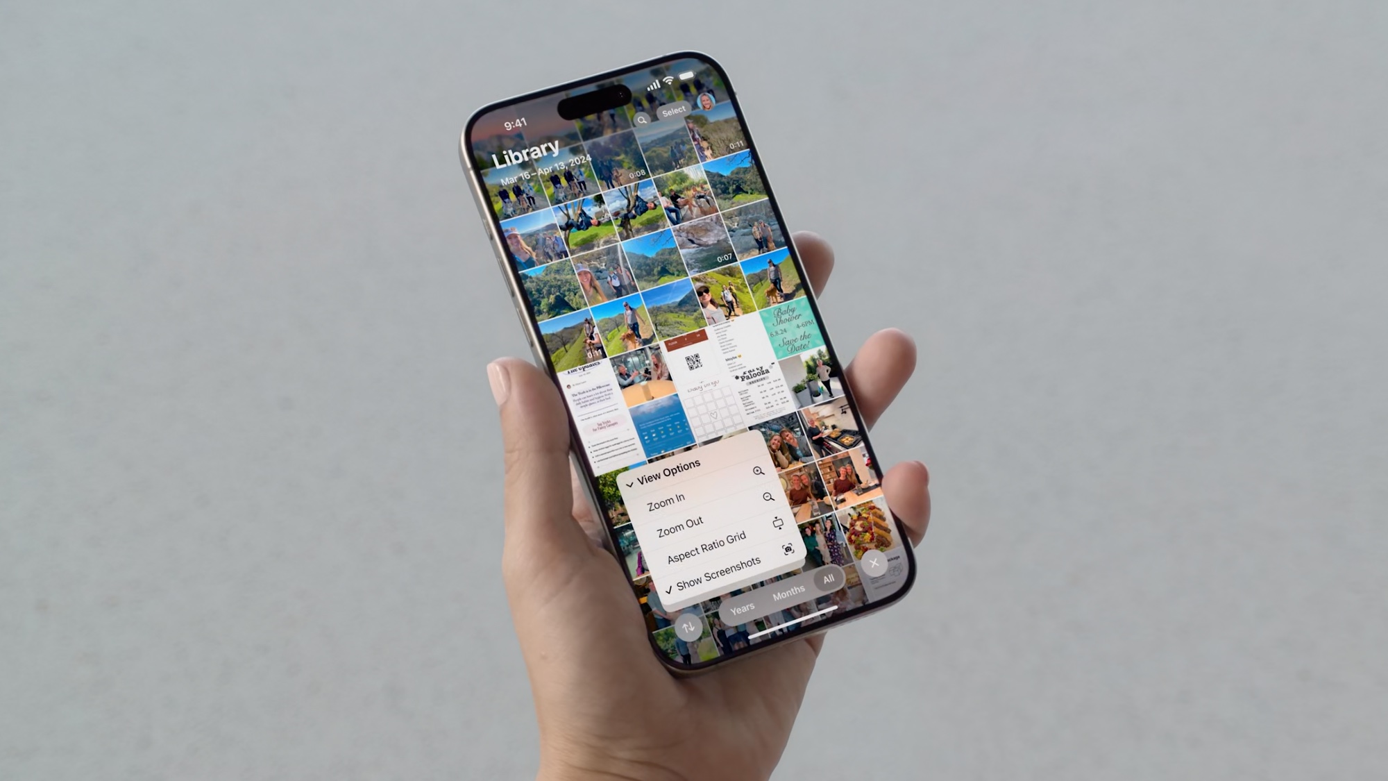 Outils de filtrage de photos iOS 18
