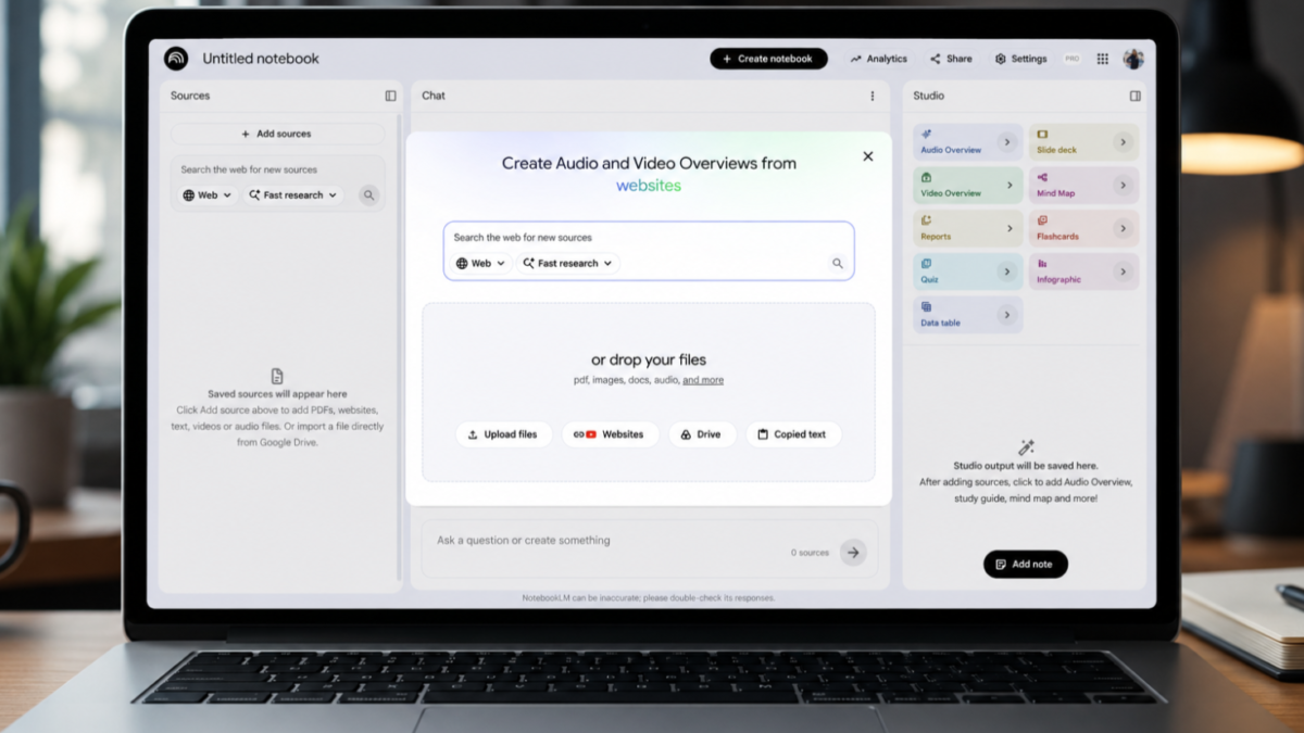Google vient de suralimenter NotebookLM : ce sont les 3 nouvelles fonctionnalités que je teste en premier image-36669