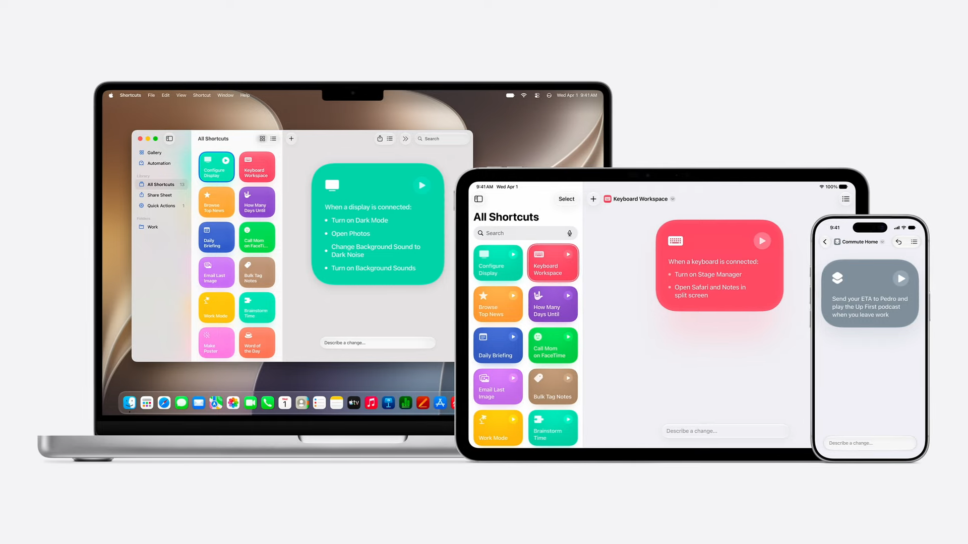 Raccourcis avec Apple Intelligence sur tous les appareils à la WWDC 2026