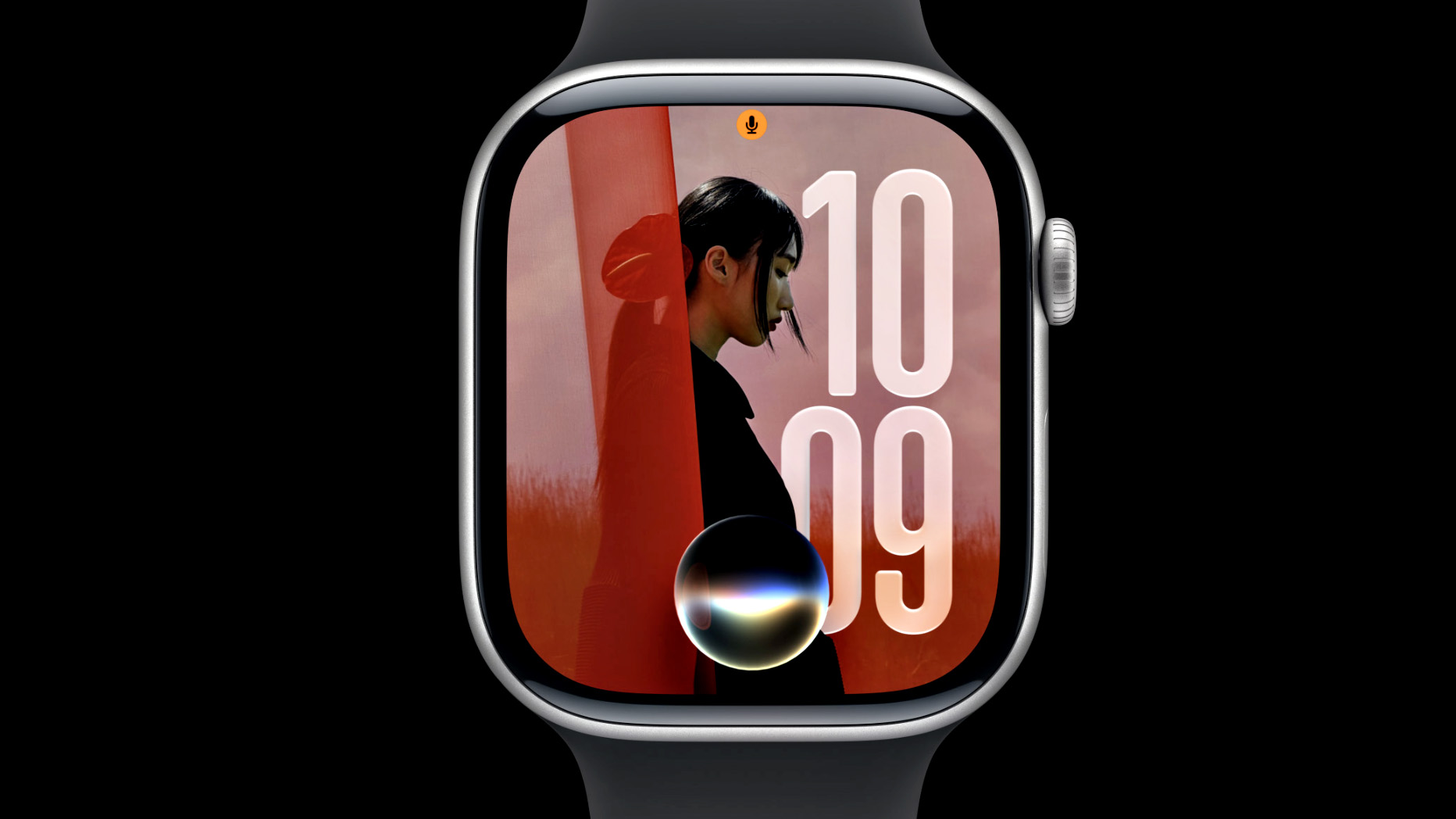 Gros plan d'une Apple Watch Series 11 montrant la nouvelle expérience Siri AI