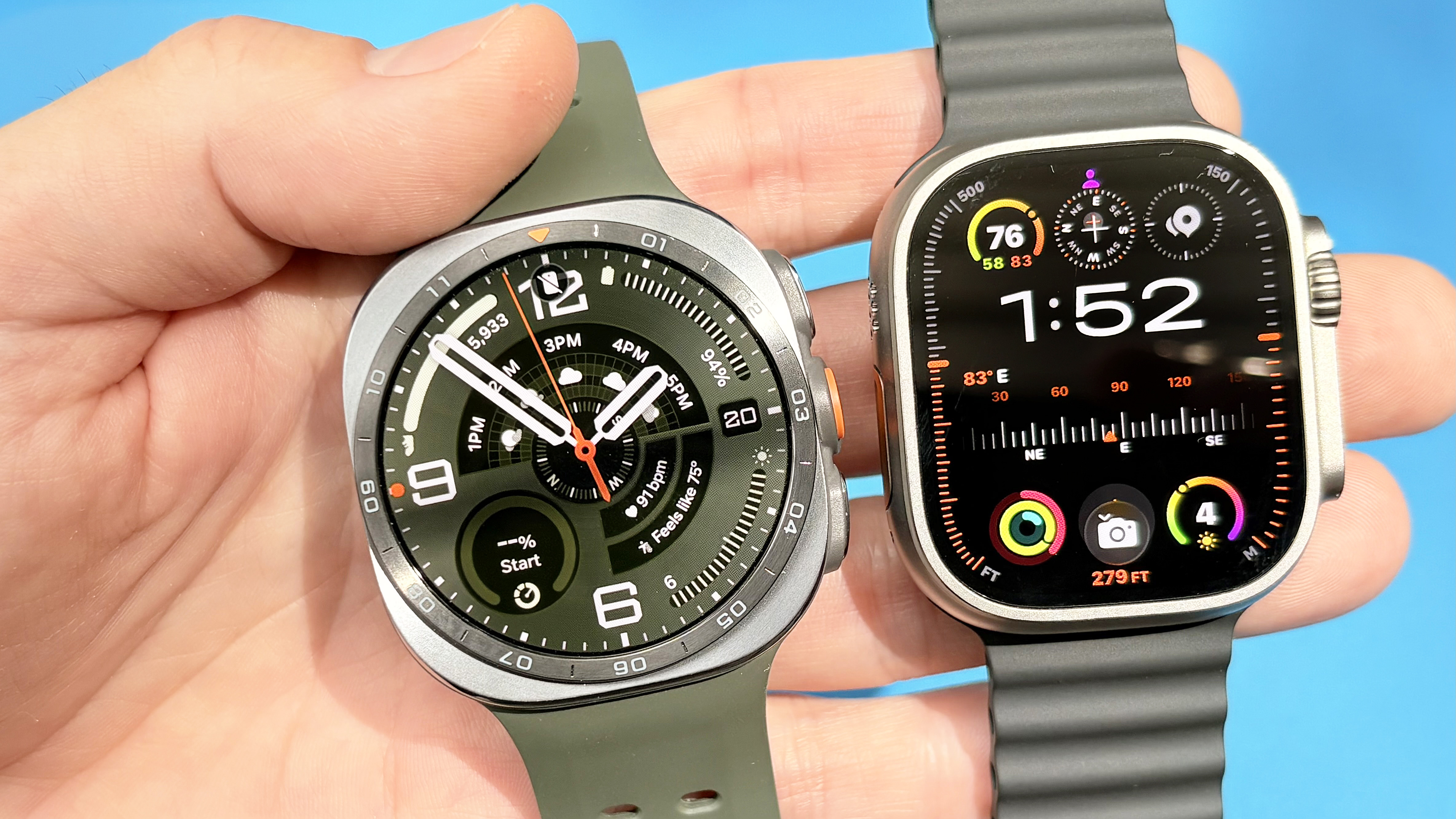 Gros plan sur la montre intelligente Samsung Galaxy Watch Ultra 2