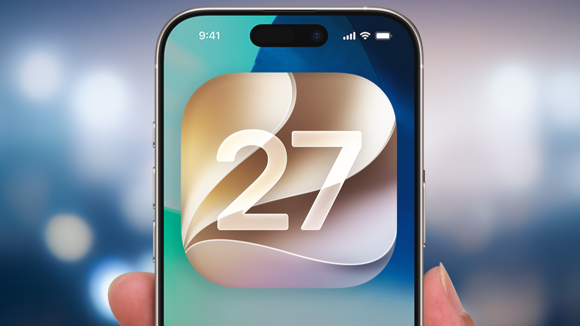 Icône iOS 27 affichée sur l'écran d'un iPhone